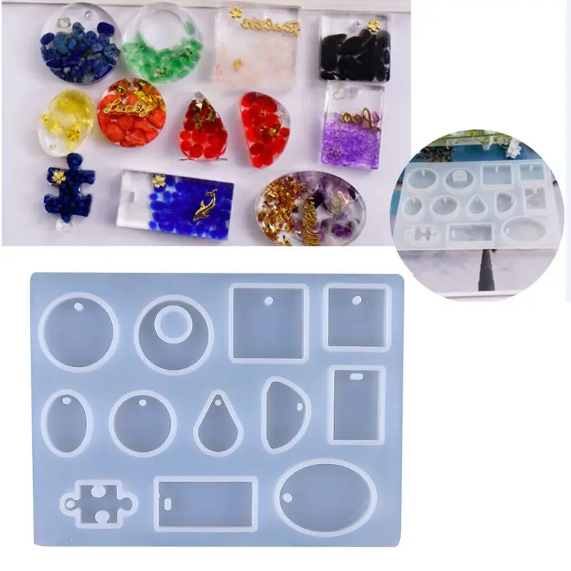 

1Set Crystal Epoxy Resin Mold Bracelet Pendant Casting Mould Handmade DIY Crafts Jewelry Making Tools