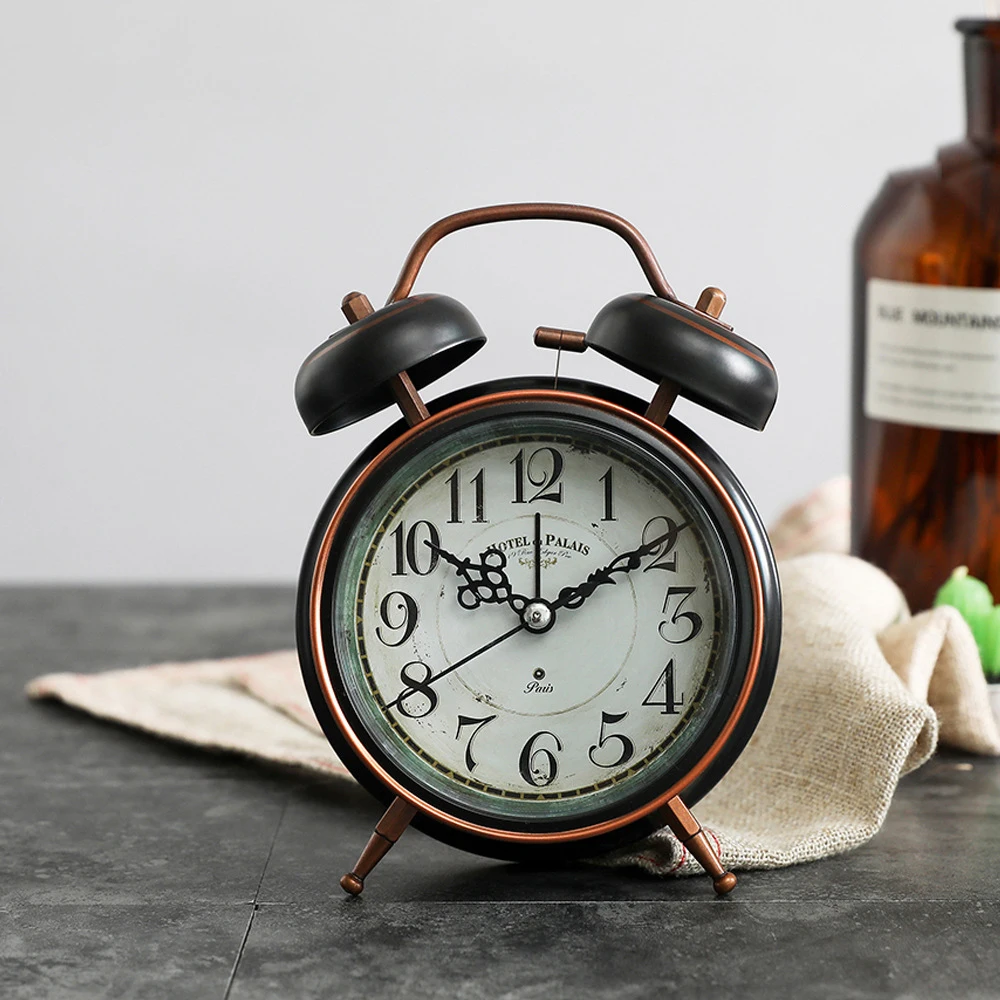 Женский винтажный будильник Европейский 3 дюймовый Ретро металлический
