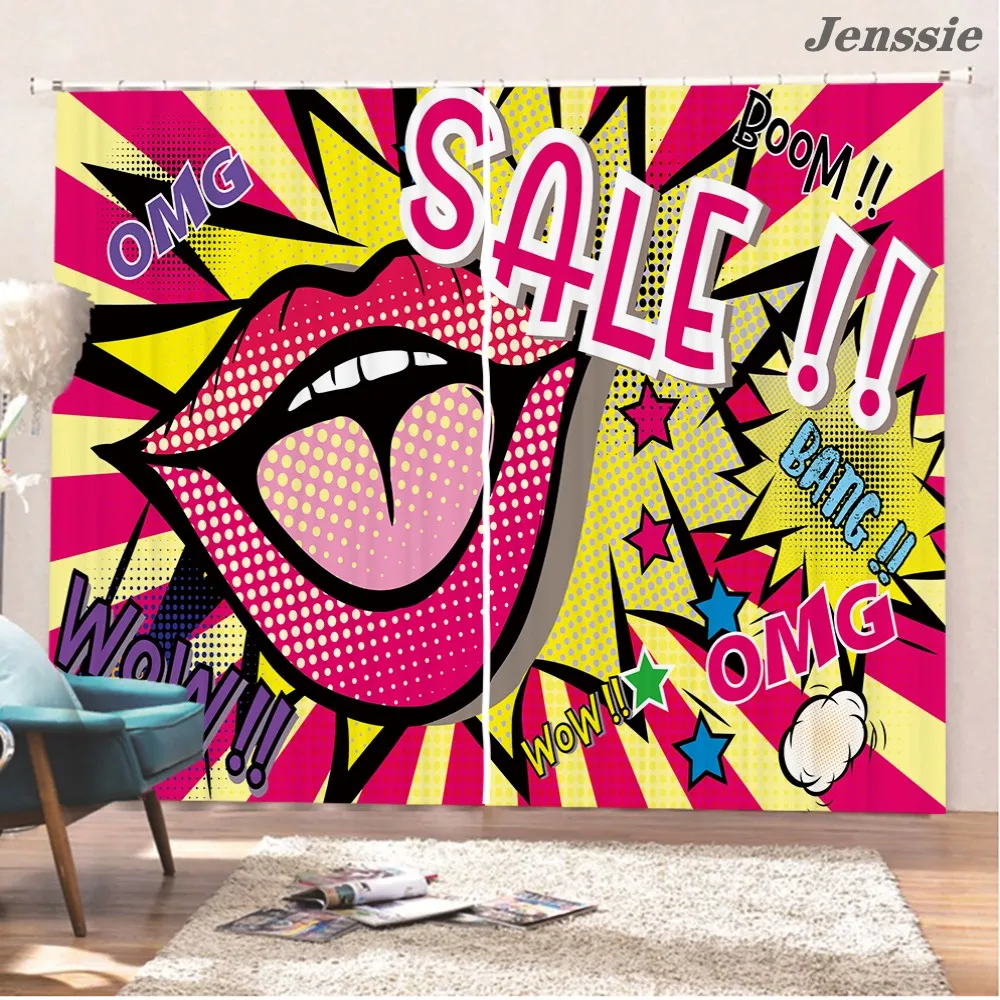 

Оконные шторы в стиле хип-хоп, настенные шторы с принтом граффити, рэперские шторы для спальни, гостиной, светонепроницаемые шторы