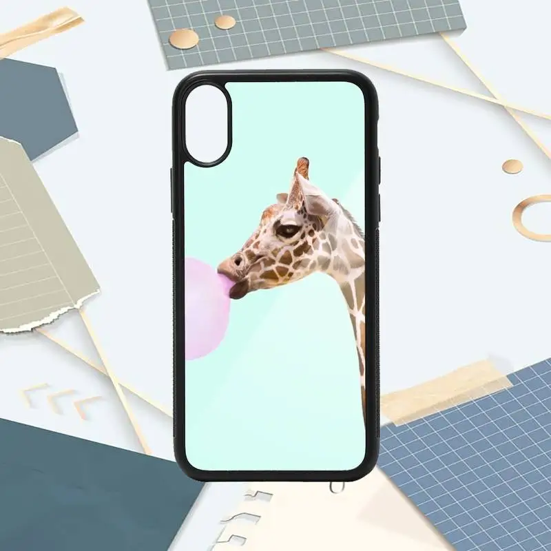 

Giraffe cute cartoon animal Phone Case PC for iPhone 11 12 pro XS MAX 8 7 6 6S Plus X 5S SE 2020 XR
