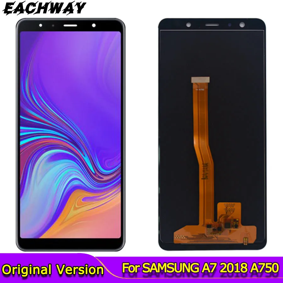 TFT для Samsung A7 2018 A750 SM-A750F ЖК-дисплей сенсорный экран дигитайзер A750FN дисплей ЖК-экран