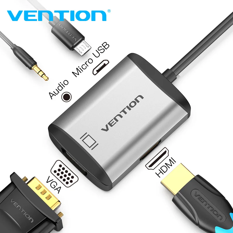 Vention HDMI к VGA конвертер usb хаб HD 4K интерфейс для монитора проектора ТВ несколько