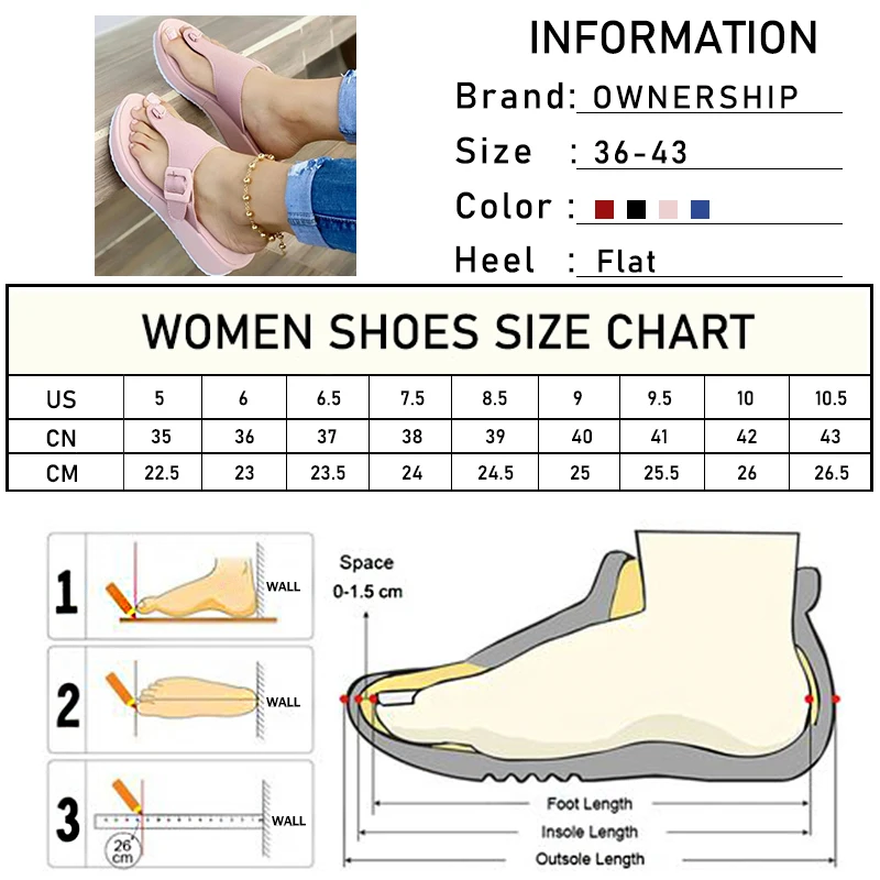 

Women Platform Buckle Slippers 2021 Woman Casual Wedges Summer Flip Flops Ladies Beach Shoes Female Non Slip Slides Plus Size