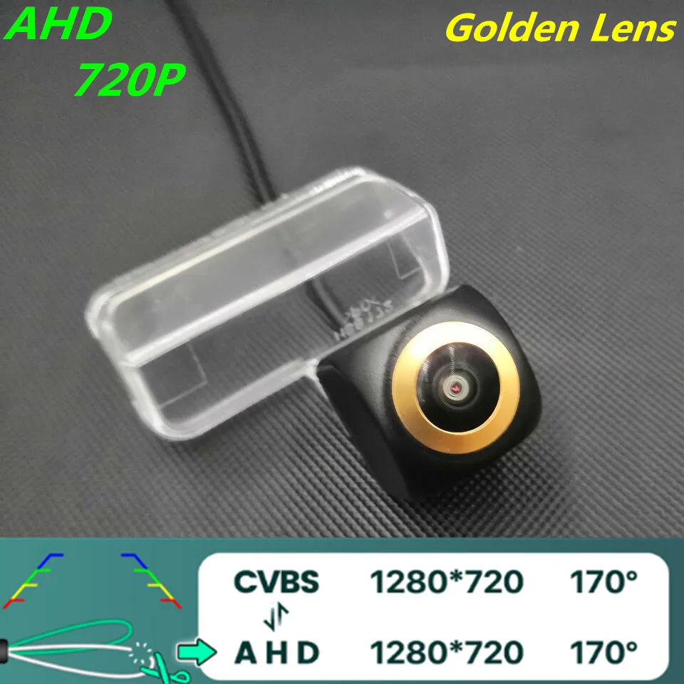 

Камера заднего вида Автомобильная AHD 720P/1080P с золотыми линзами для Peugeot 206 2001-2008 307.-2003 2010 для автомобильной камеры Corolla Vios