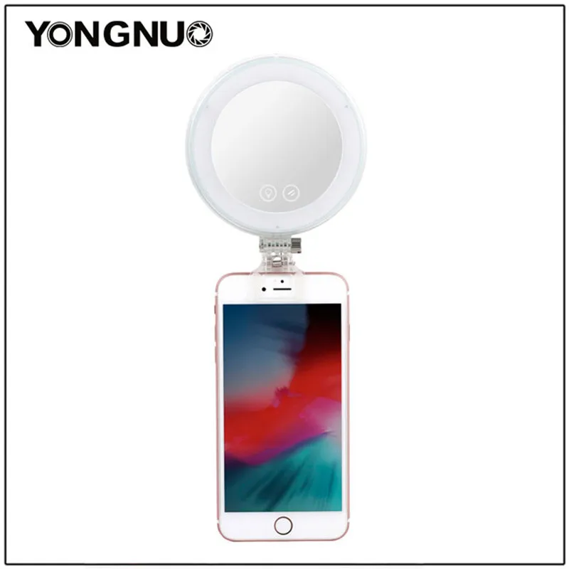 

Светодиодный кольцевой мини-светильник YONGNUO YN08Li для селфи, лампа для нанесения макияжа на телефон, для iPhone, Huawei, Samsung, Youtube, прямых трансляций