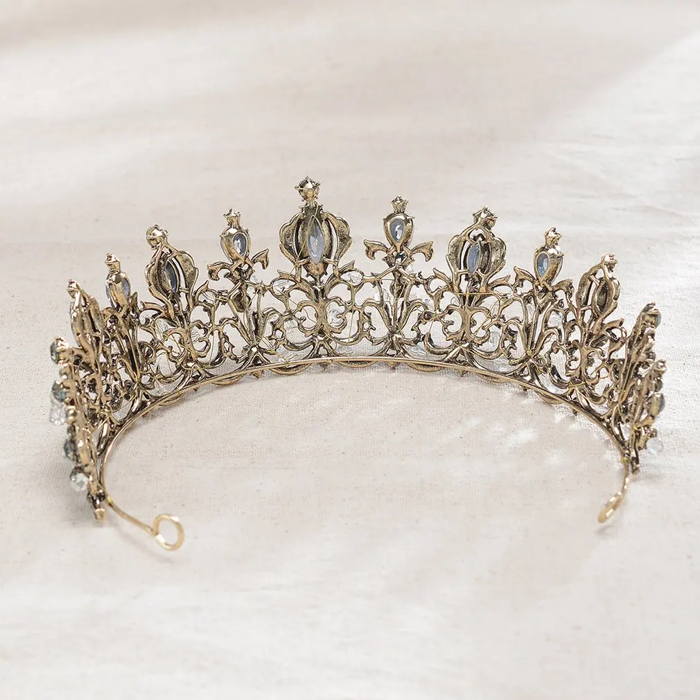 Черная Корона винтажная барокко Хрустальная корона головная повязка аксессуары