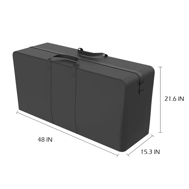 

Protable Black Oxford Cloth Storage Handles Bag for Furniture Zipper Dustproof Home Outdoor Organization Bags Tear-Resistant