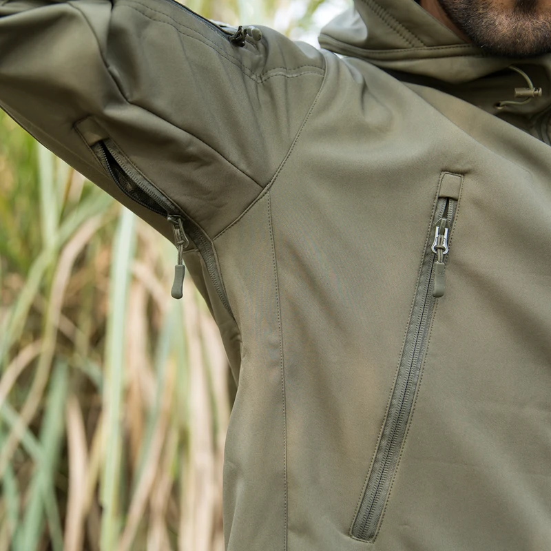 Мужская водонепроницаемая куртка в стиле милитари темно-синяя тактическая с