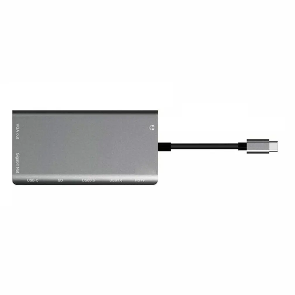 Устройство для чтения sd-карт Usbc в Rj45 Lan 4K Hdmi Vga 2Usb 3 0 8 1 концентратор-адаптер Type C Macbook