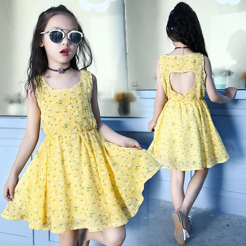 Платья для девочек 2020 Летнее Детское платье принцессы с высокой талией и милыми