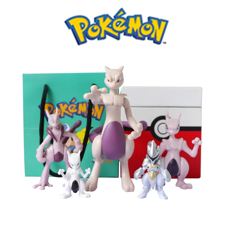 

Original Anime Pokémon Kawaii 5-13CM PVC 5 Styles Mewtwo Battle Mat Classic Evolution Decoration Doll Children's Birthday Gift