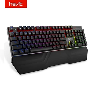 Механическая Проводная клавиатура HAVIT, RGB-подсветка, 104 клавиши, красный переключатель, русская версия, для ПК, геймера, настольного компьютера, планшета