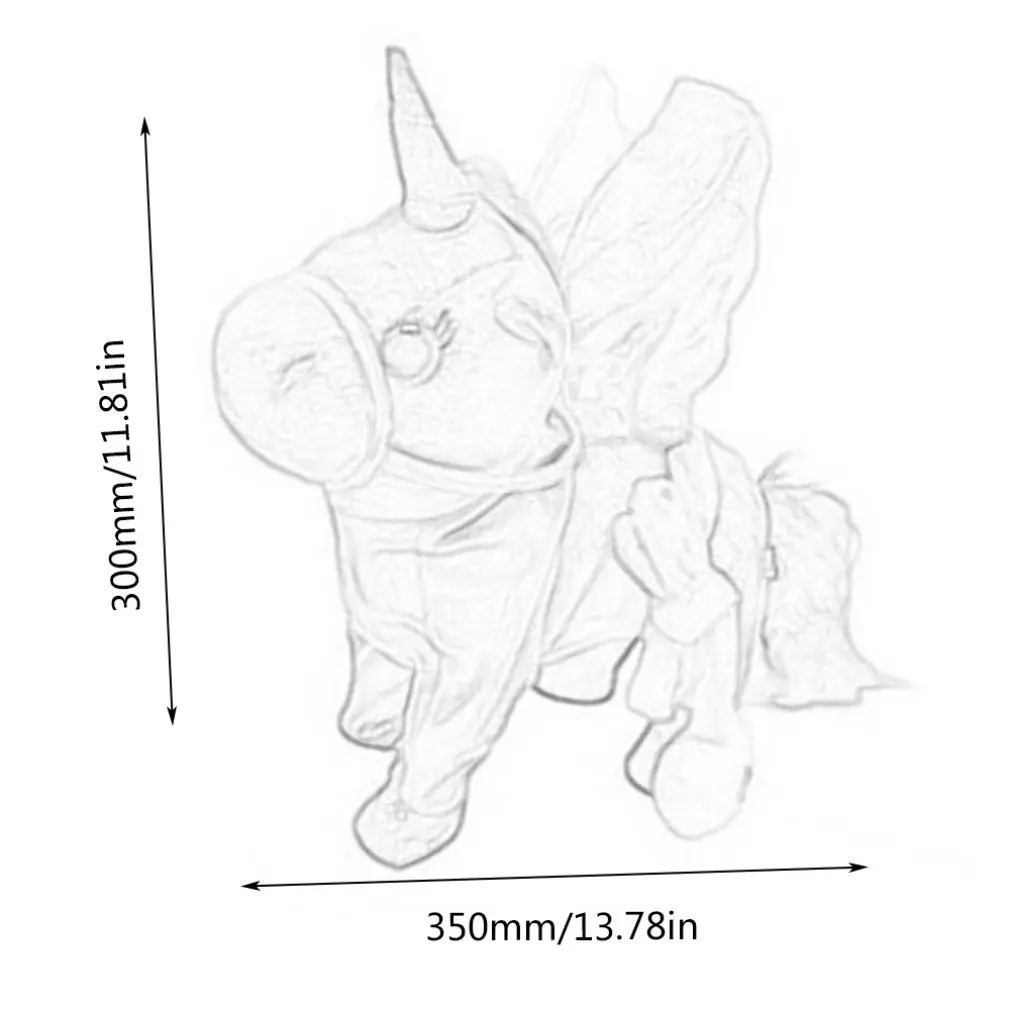 

Cute Unicorn Doll Leash Flying Horse Can Walk Can Sing Plush Dolls For Electric Unicorn Plush Toy Child Birthday Gift