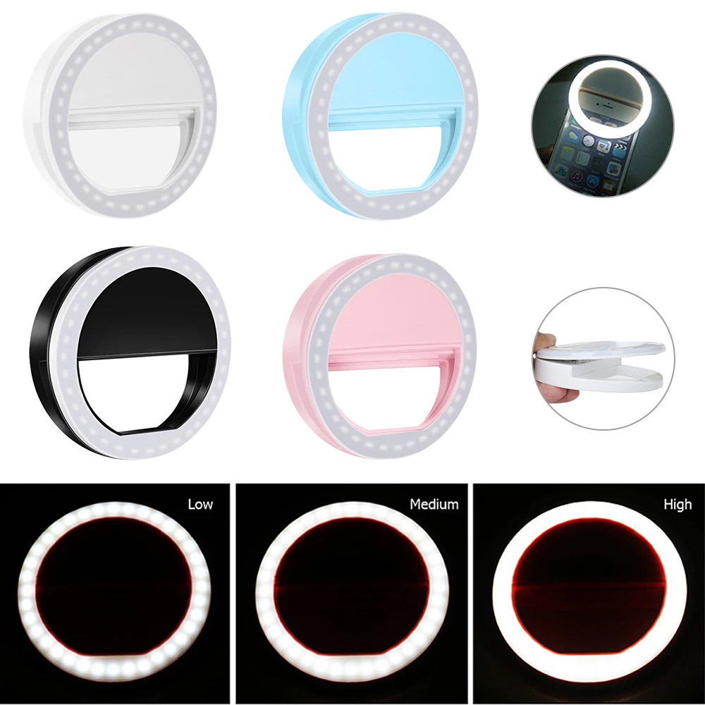 Портативный светодиодный кольцевой светильник для селфи Youtube экологичный с