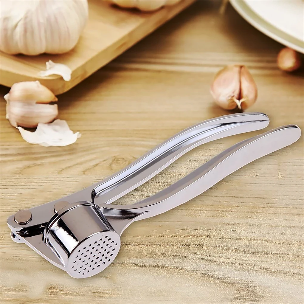 

Garlic press meat mincer household kitchen garlic masher stainless steel garlic press squeezer manual squeezing tool