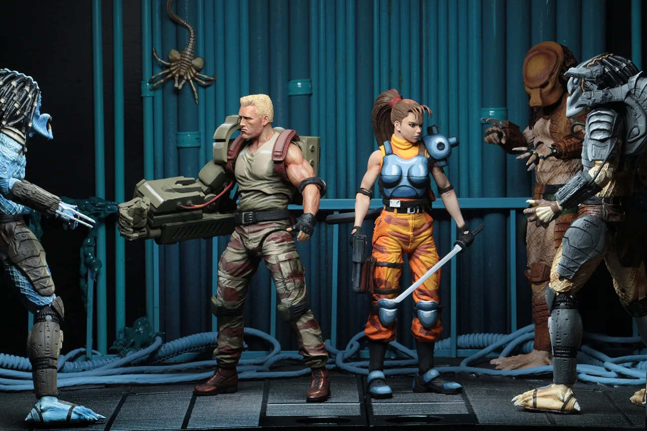 

Neca Predator Original Action Figures Super Movable Joints Arcade Version Predators Movie Character Figurines Collectible Toys