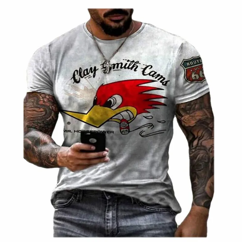 

Men's summer short-sleeved round neck T-shirt loose personality 3D printing T casual 2021 urban fashion trend shirt