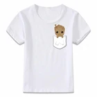 Детская одежда, футболка с карманом, малыш Грут, Стражи Галактики, Детская футболка для мальчиков и девочек, рубашки для малышей oal035