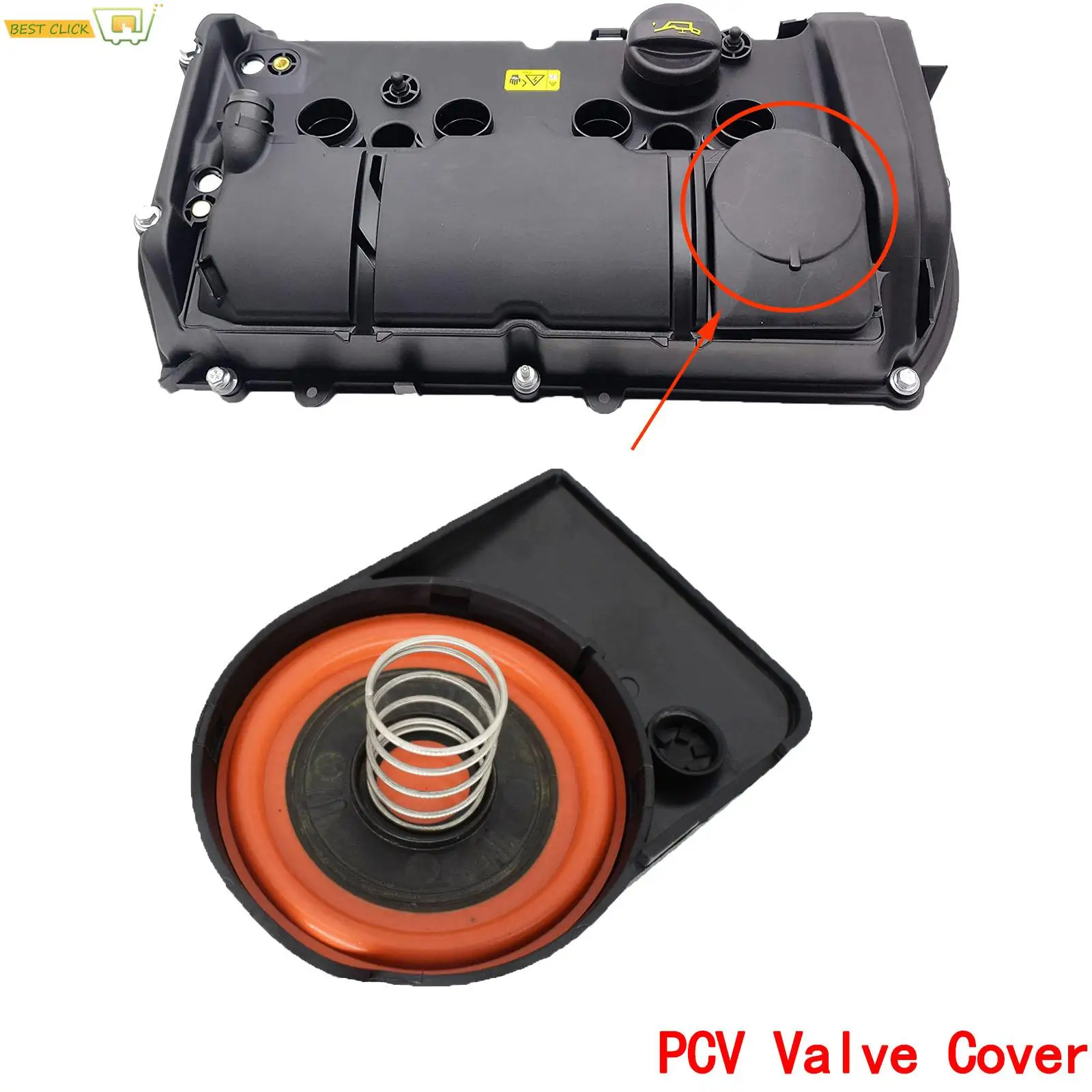 PCV Valve Cover Repair Kit Valve Cap Membrane 11127646552 For Mini Cooper R55 R56 R57 R58 R59 N13 N18 Plastic Cover Accessories