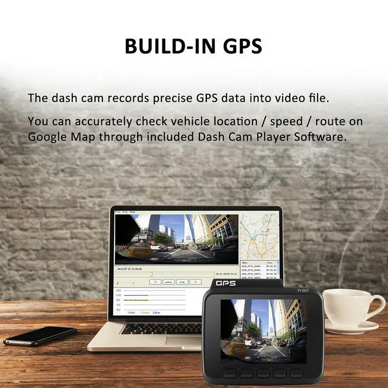 

Auto 2.4 Inch Dash Cam Car DVR Recorder Camera WiFi Super HD GPS Resolution Support Gravity Sensing Traffic Recorder Tachograph
