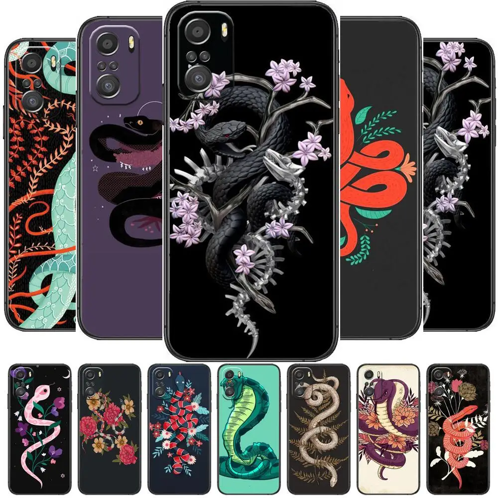 

Hand snake For Xiaomi Redmi Note 10S 10 9T 9S 9 8T 8 7S 7 6 5A 5 Pro Max Soft Black Phone Case