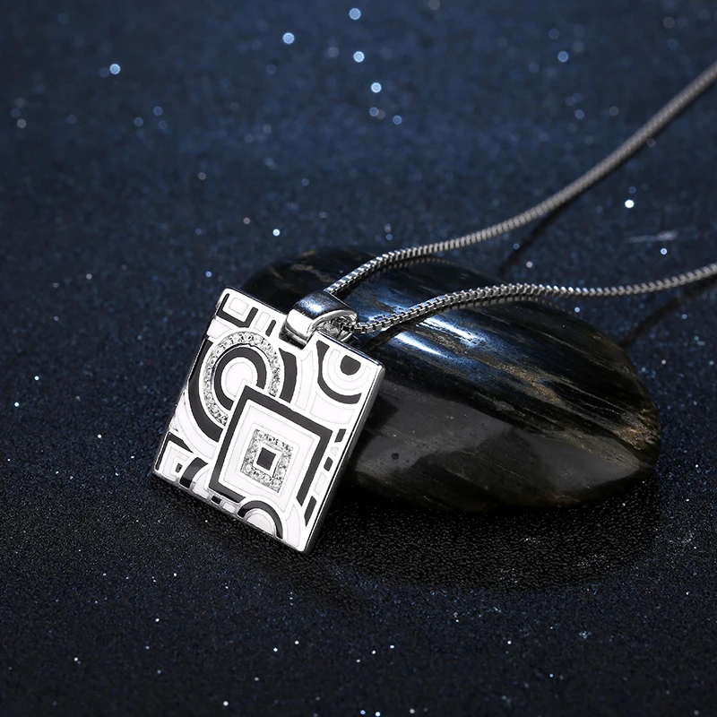 Женские Подвески в квадратной форме лабиринт снов с цирконием из 100% настоящего