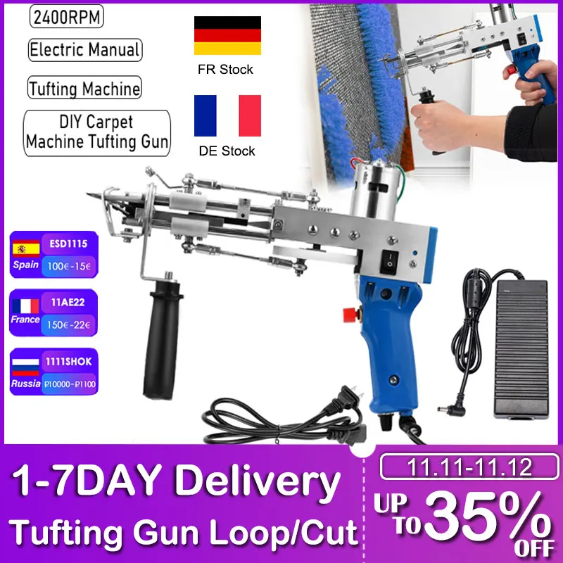 

DIY петля ворса/резки Электрический ковровый туфтинг пистолет ткацкий станок Флокирование машина вышивка машина для резки ворса вязальная м...