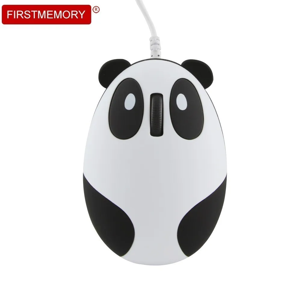 Проводная компьютерная мышь 3D Мини Милая мультяшная панда детская креативная 1600