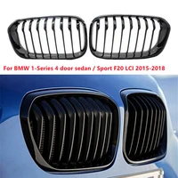 front hood grillegrilles single slat kidney grille frame high gloss black fence grille for bmw f20 lci 1 series 2015 2018