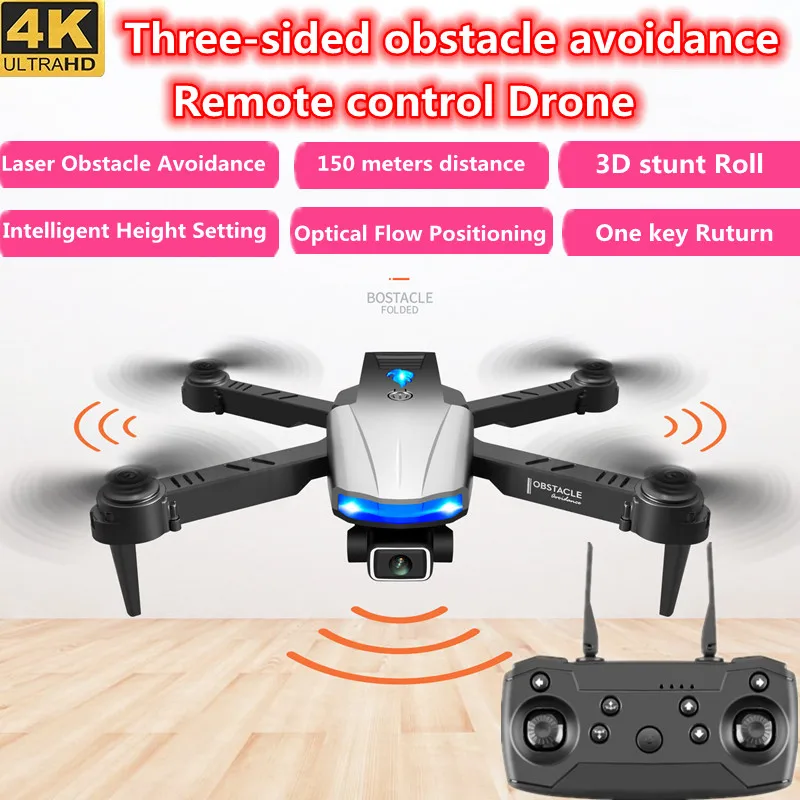 

4K Optical Flow Positioning Aerial Photography RC Drone Laser Obstacle Avoidance 150M 3D Stunt Roll Remote Control Quadcopter