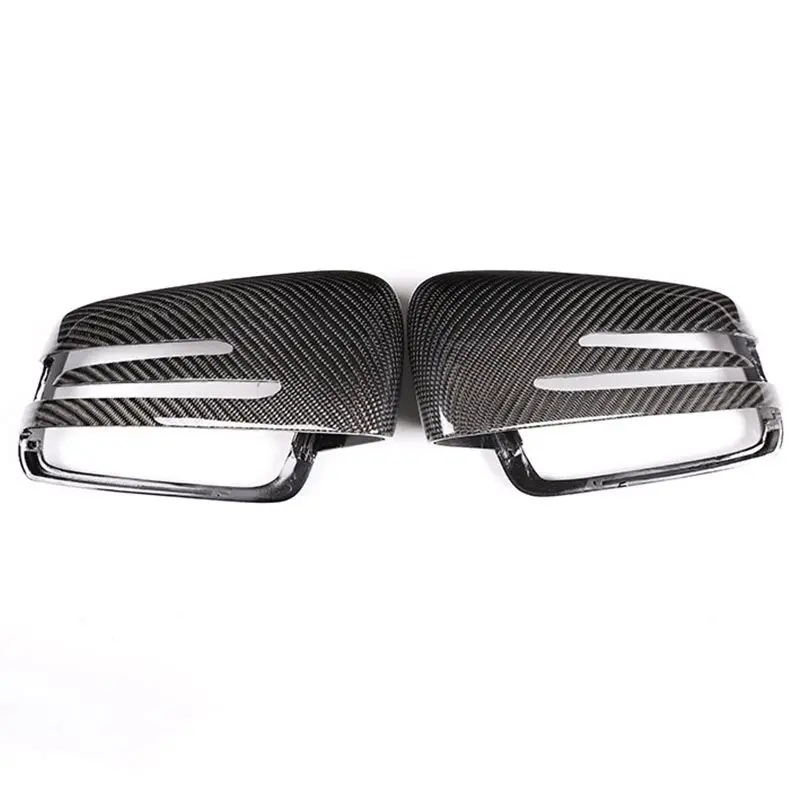 

2X Real Carbon For Mercedes Benz A W176 B W246 C W204 E W212 Cla W117 Gla X156 Glk X204 Cls Class W218 Rear View Mirror Cap Cove