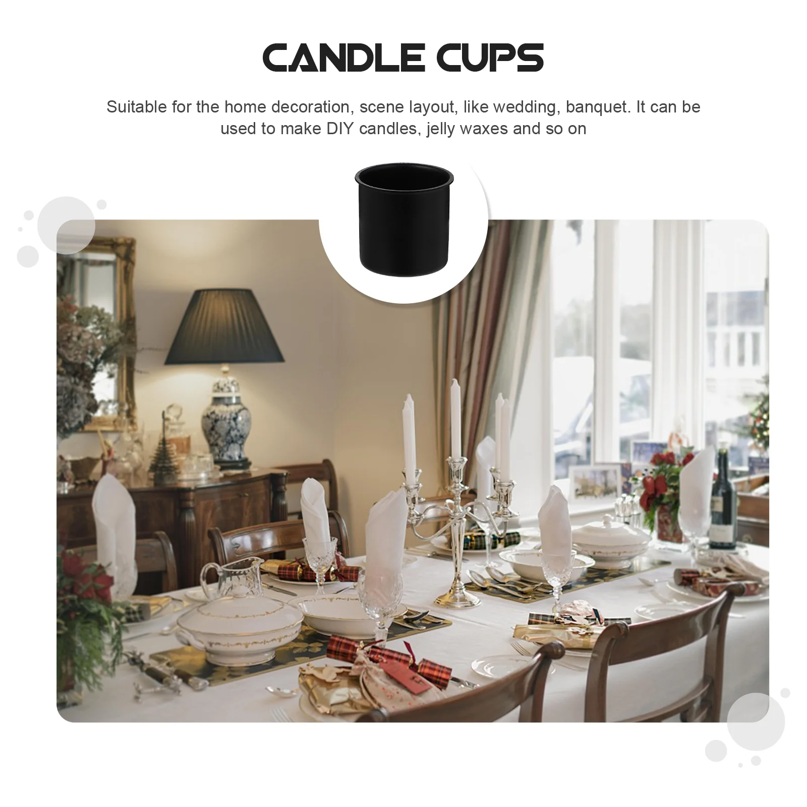 10Pcs DIY Scented Candle Cup Christmas Empty Home Table Candlestick | Дом и сад
