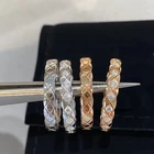 Однотонные ювелирные изделия из стерлингового серебра 925 пробы для женщин тонкие кольца с-образной формы свадебные кольца венге обручальные геометрические кольца