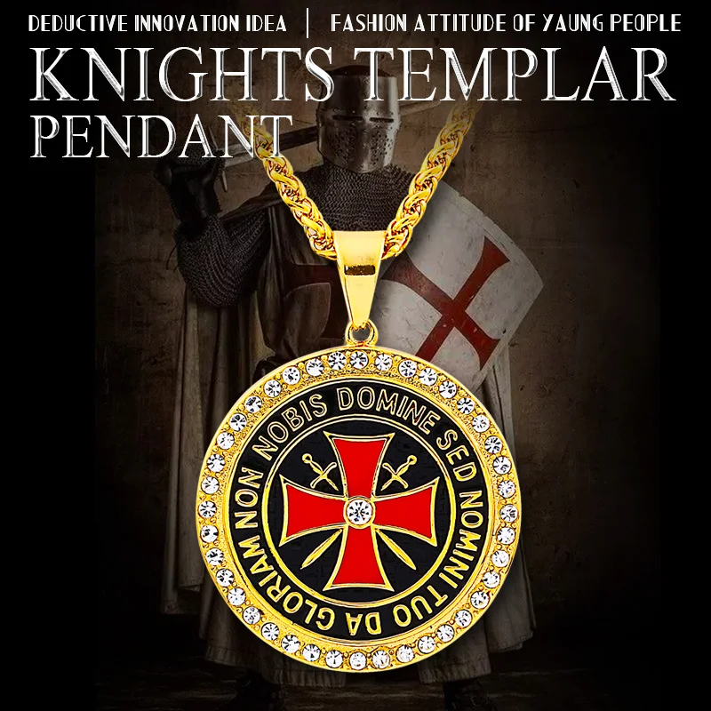 Мужской кулон с красным крестом BEIER ожерелье из нержавеющей стали цирконом