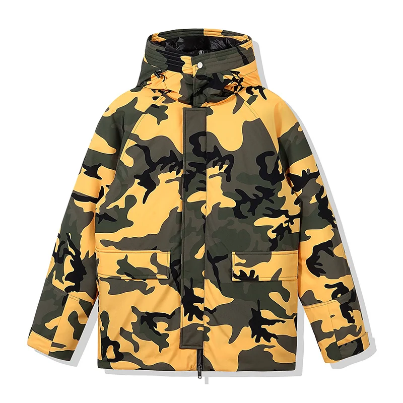 

Men's Winter Down Jacket Men Women Unisex Camouflage Casual Hooded Warm Jackets Coat Soft Shell Fashion Windbreaker Jacket Men