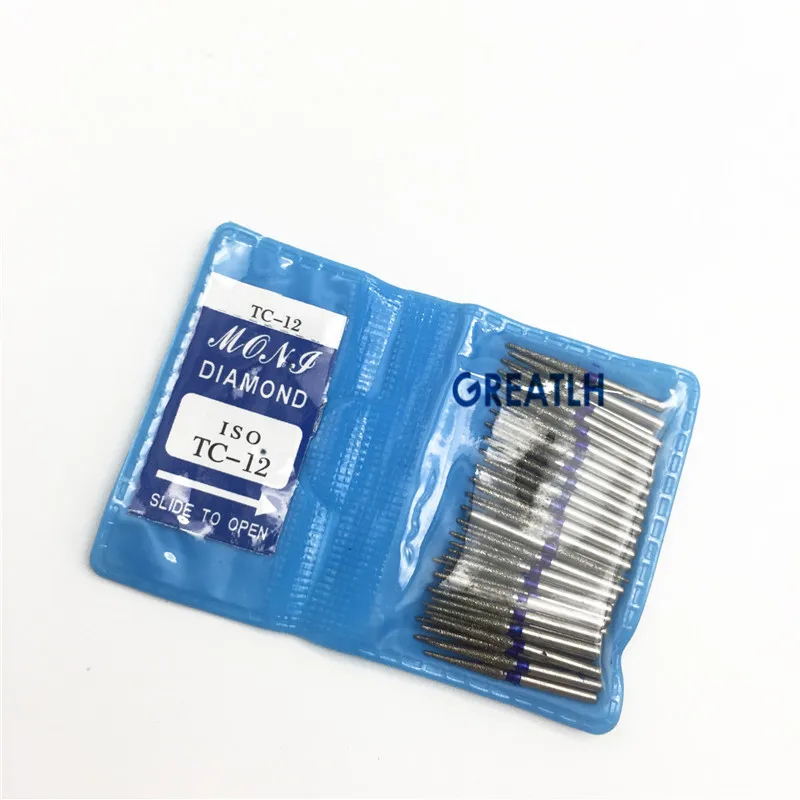 50 шт. стоматологический Алмазный TC 12 FG высокоскоростной Борс для полировки и
