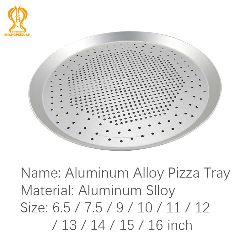 Shangpeixuan 6 5-16 дюймов алюминиевый сплав поднос для пиццы анодированный