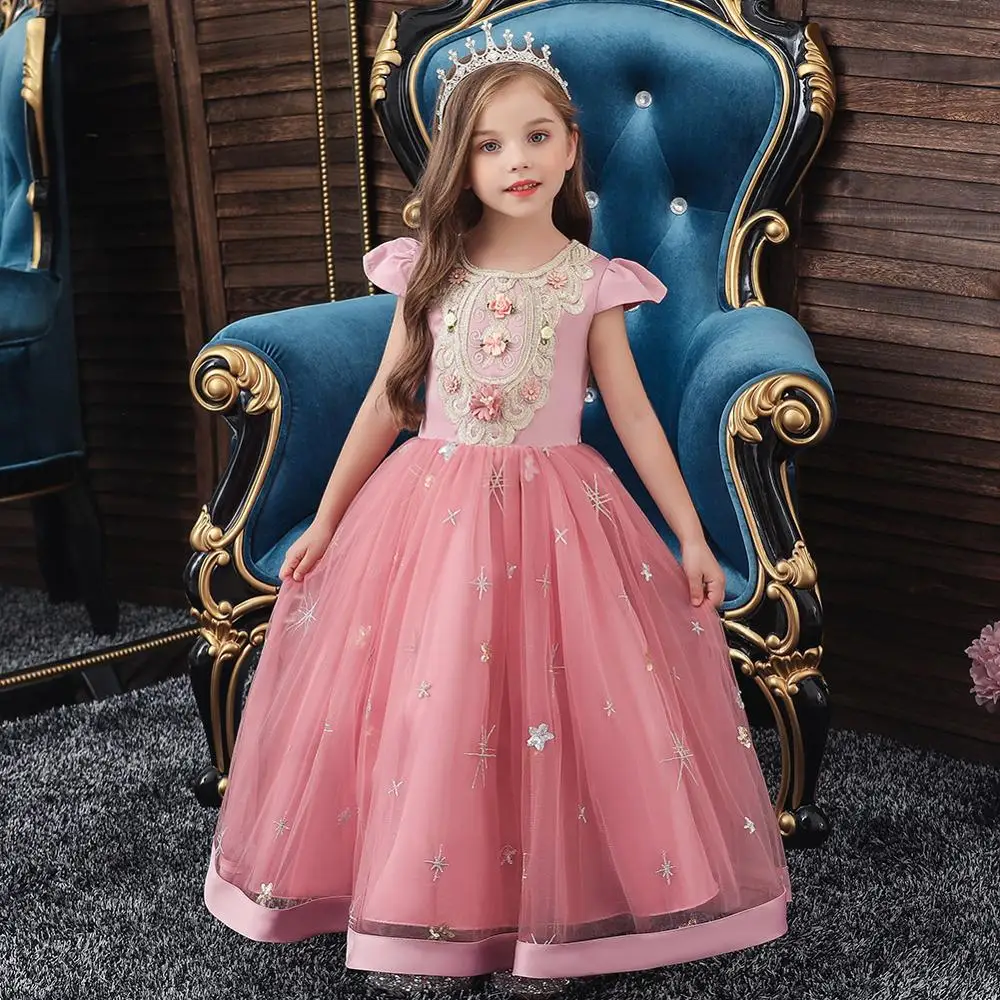 2020 new girls princess short sleeve pettidress children dress piano performance dress CHD20188