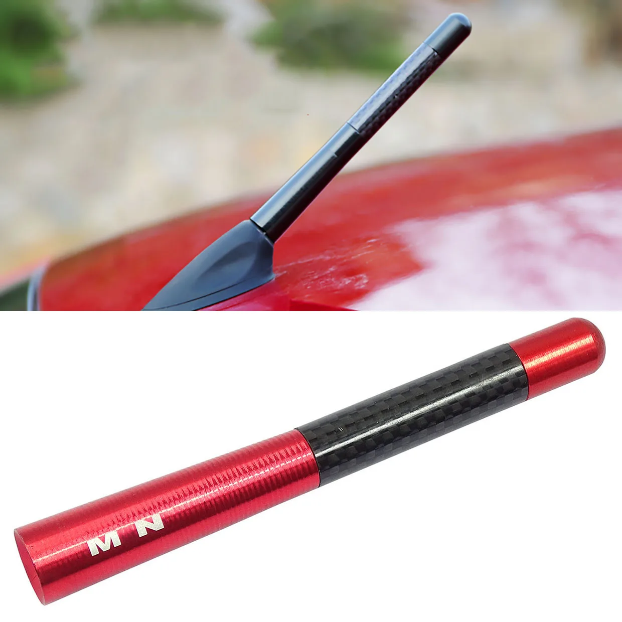 4 37 дюймовая универсальная черная углеволоконная короткая Автомобильная