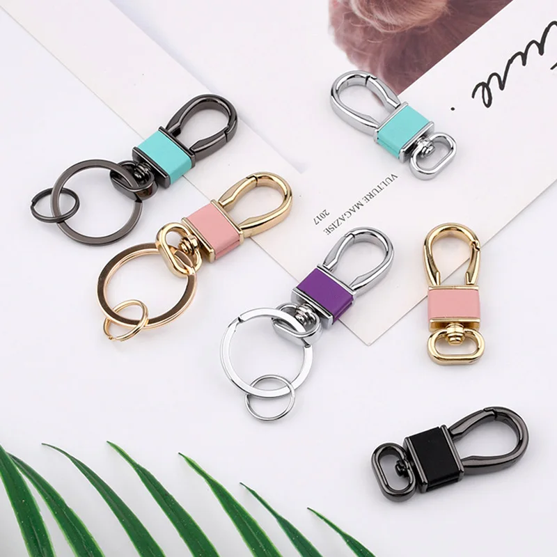 

High Quality Zinc Alloy Lobster Clasp Silver/Gold/Black Clips Key Hook Keychain Split Key Ring Findings Clasps DIY Keychains