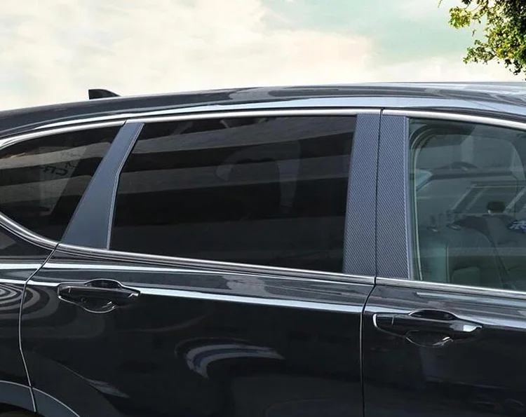 Стайлинг автомобиля углеродное волокно отделка окна украшение средняя наклейка