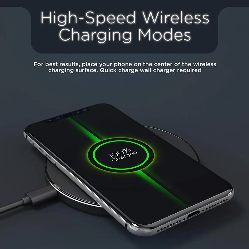 Qi Metal 15W Wireless Charger For iPhone 11 8 X XR XS QC 3.0 10W Fast Charging for Samsung S10 S20 Note 10 9 USB C Charge Pad | Мобильные