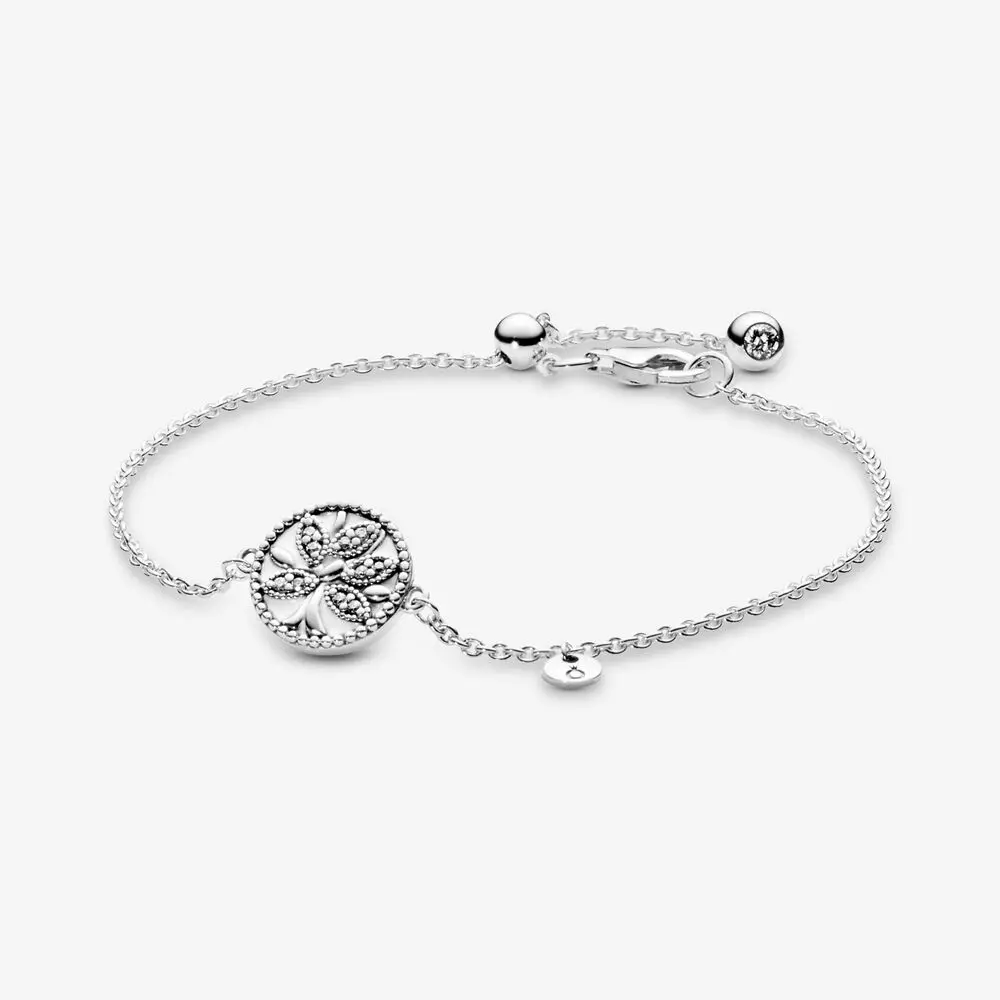 

100% 925 Sterling Silver pan High Quality Heart Heart Classic Bracelet For Free Gift Delivery To Friends