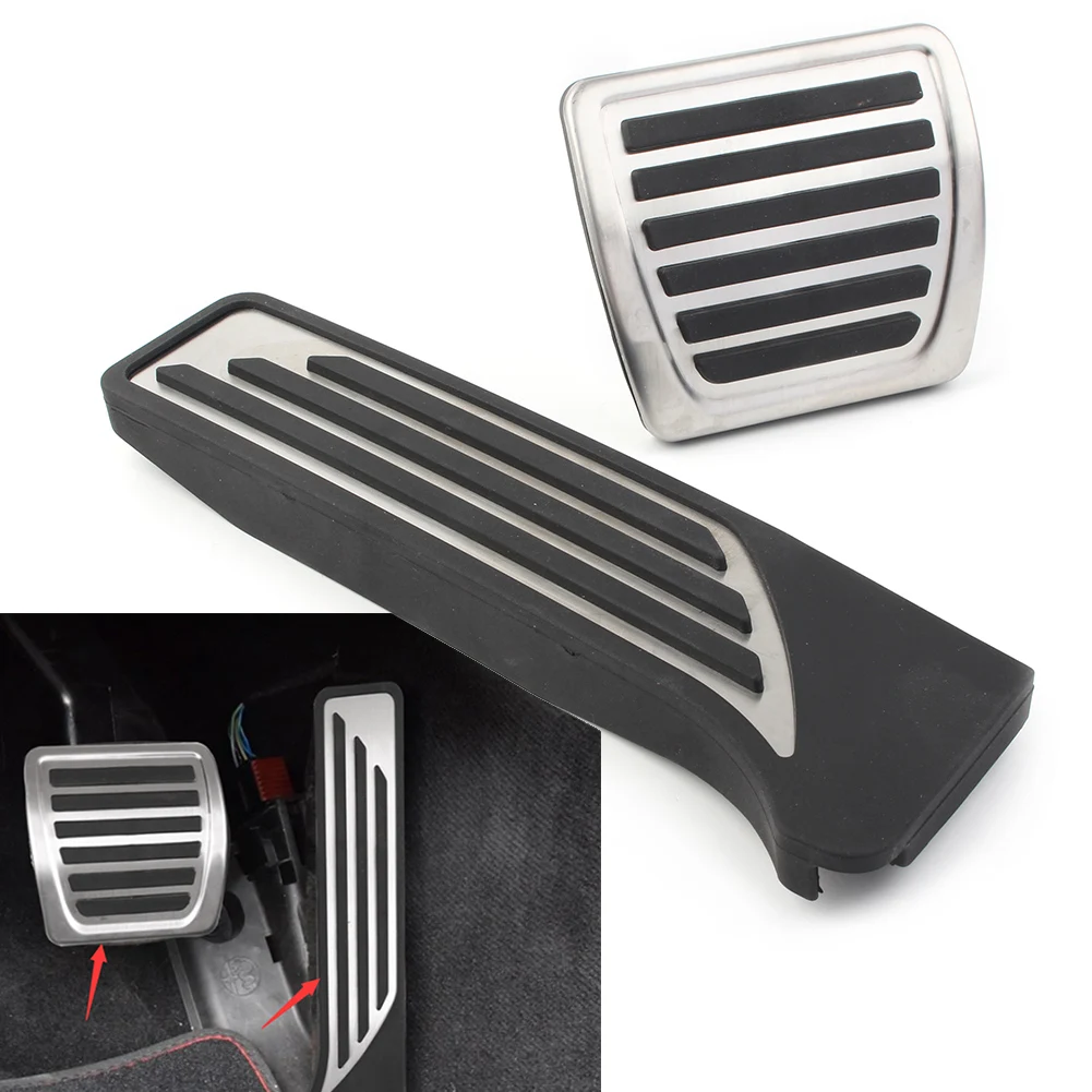 

For Alfa Romeo Giulia/Stelvio 2017-2020 MT Accelerator Brake Footrest Pedal Pad Stainless Car Decoration Modified Accessory
