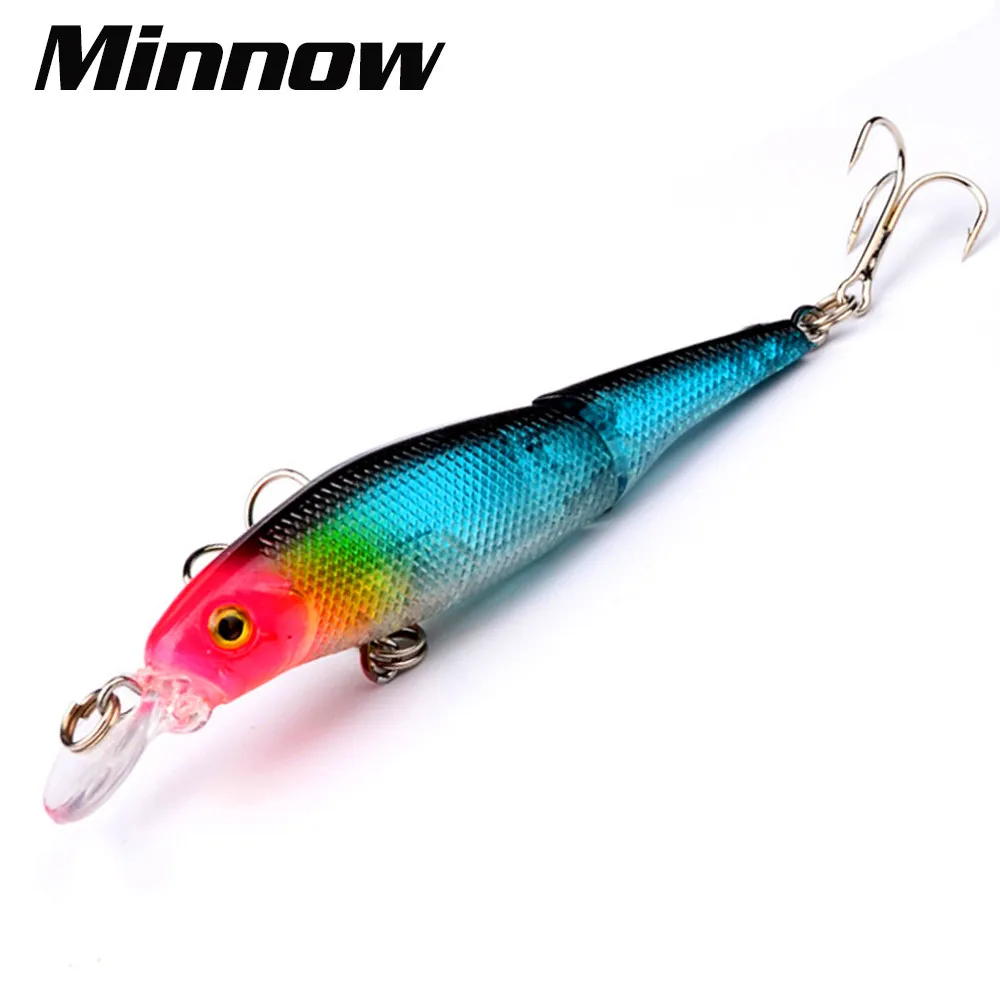 

Minnow Fishing Lure 0.6m-2.1m Dive Depth Swimbait 11cm 7.68g Fishing Baits with 2 Strong and Sharp Blood Hook for Bass Fishing
