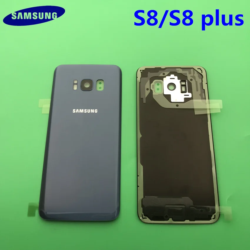 Передний экран стекло объектив samsung Galaxy s8 edge G950 S8 plus G955 Задняя крышка батареи задняя крышка корпус с клеем