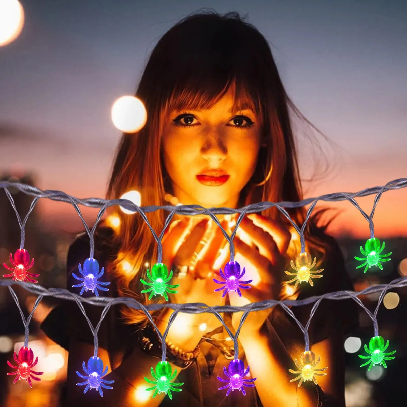 

Декоративная гирлянда для Хэллоуина, 10 светодиодов, 1,5 м