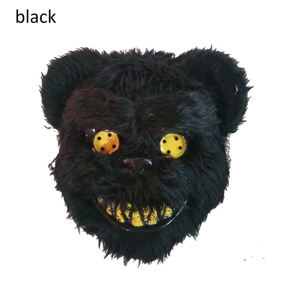 Новинка 2019 маска на Хэллоуин кровавый медведь ужасная длинные плюшевые ПВХ маски