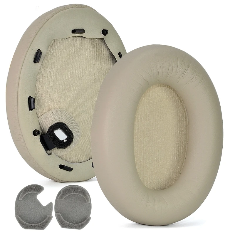 

Leather Ear Cushion Sponge Earpads Compatible withSony WH-1000XM4 Headset Spare Part Soft to Wear Memory Foam Covers