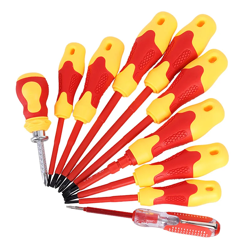 

JUNEFOR Набор отверток многофункциональный Набор отверток электрика изолированный с крестообразными шлицами многофункциональный Набор отве...